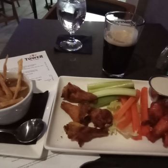 Tower Tap & Grill - Wings, cup of green chili, and Nitro Stout. - Salad Near Me - Denver, Colorado