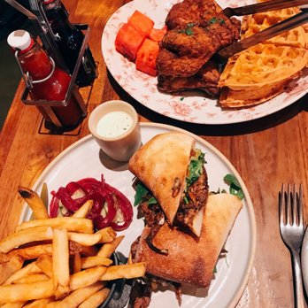 Yardbird - Smoked Brisket Sandwich, Chicken 'N' Waffle 'N' Watermelon - Southern Near Me - Los Angeles, California