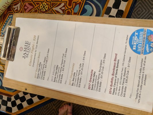 Menu photo 8 Jamie Slone Wines Santa Barbara, CA