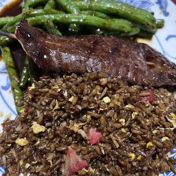 Golden Abacus - Lunch special June 2026 - green beans pork fried rice and beef teriyaki - Chinese Near Me - Norwood, Massachusetts