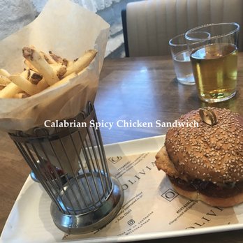 OLIVIA - Calabrian Spicy Chicken Sandwich - Italian Near Me - Tampa, Florida OLIVIA - Calabrian Spicy Chicken Sandwich - Italian Near Me - Tampa, Florida
