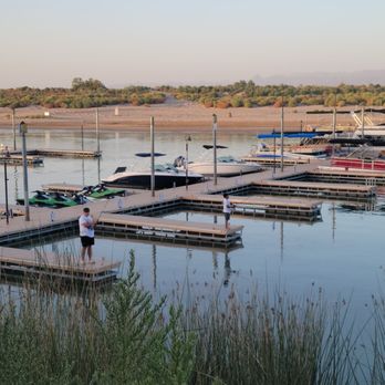 Pirate Cove Resort - Boat dock right in front of cabins - RV Rental Near Me - Needles, California Pirate Cove Resort - Boat dock right in front of cabins - RV Rental Near Me - Needles, California