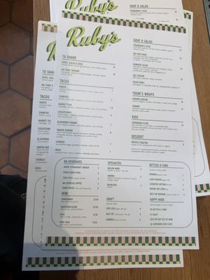 Menu photo 5 Ruby’s San Francisco, CA