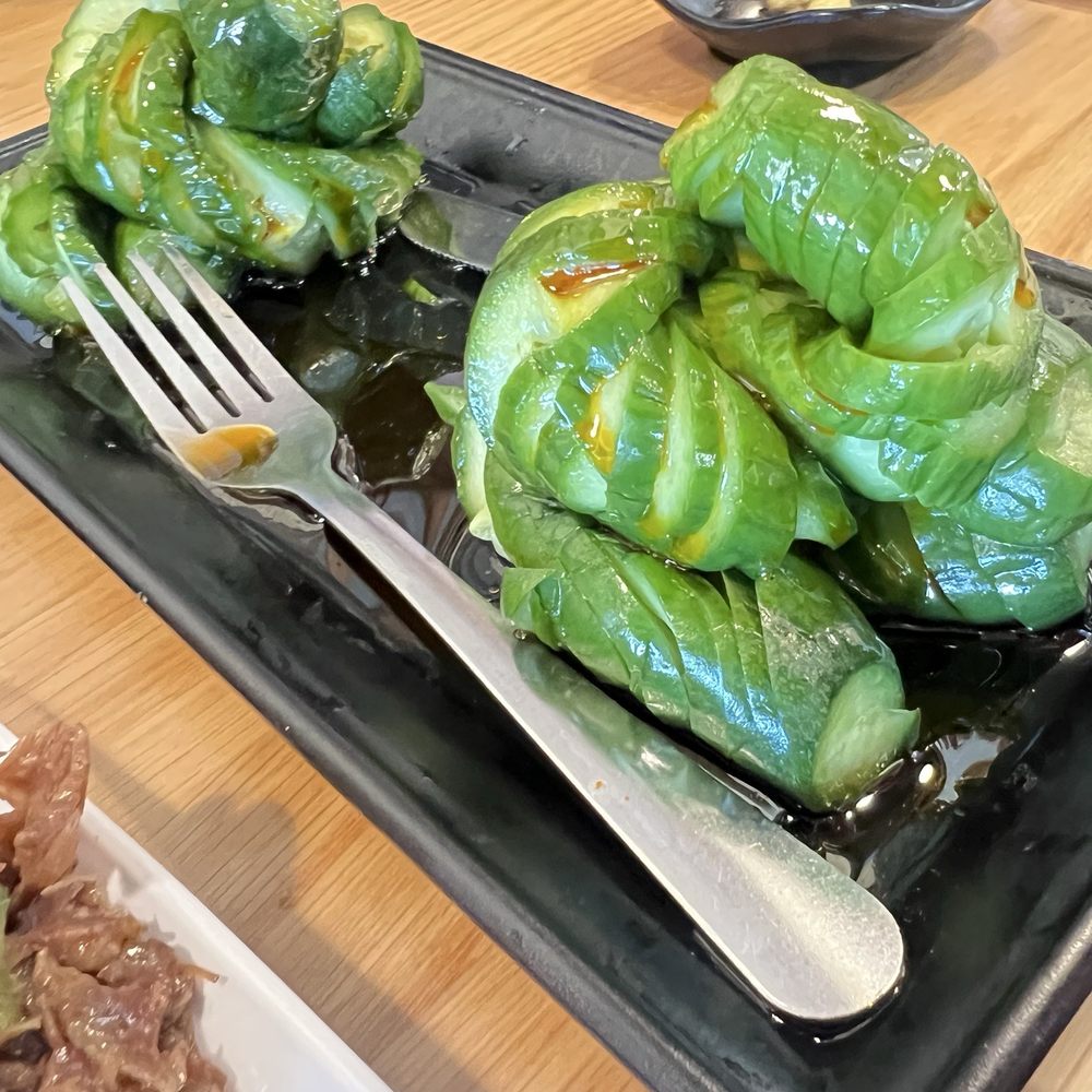 Dough Zone Dumpling House - Sweet & Sour Cucumber 甜辣小黄瓜 - Dim Sum Near Me - San Jose, California Dough Zone Dumpling House - Sweet & Sour Cucumber 甜辣小黄瓜 - Dim Sum Near Me - San Jose, California