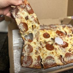 Jet's Pizza - 8 Corner Pizza with pepperoni and onion