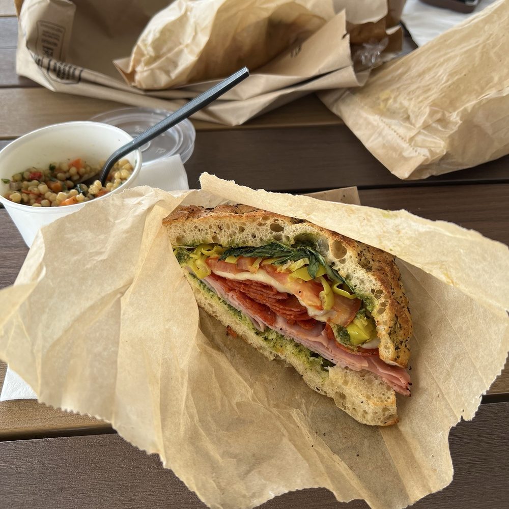 Italian sandwich and wheatberry salad Italian sandwich and wheatberry salad