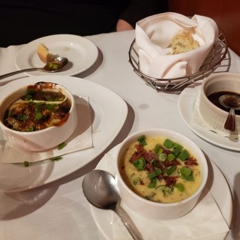 Toscanos - French onion and loaded baked potato soup - Italian Near Me - Puyallup, Washington Toscanos - French onion and loaded baked potato soup - Italian Near Me - Puyallup, Washington