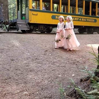 A Paper Flower Wedding - Our sweet flower girls laughing as Sarah sent them off down the aisle. - Wedding Planning Near Me