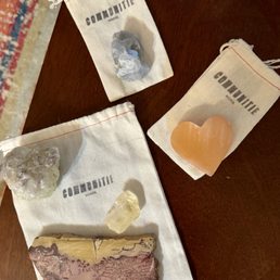 the crystals i got from Communitie - they have a TON more in the shop, an entire big, beautiful display of them!!
