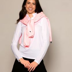Ellie Day Activewear - 1/4 Zip Performance ruffle collar layer, great UPF protection, light weight performance mesh, and fantastic feminine style.  Ellie Day Sport