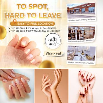 Pretty Nails - PRETTY NAILS -EASY TO SPOT, HARD TO LEAVE
Looking for the perfect nail salon?
We've got everything you need for a flawless experience! - Nail Salons Near Me - Troy, Ohio