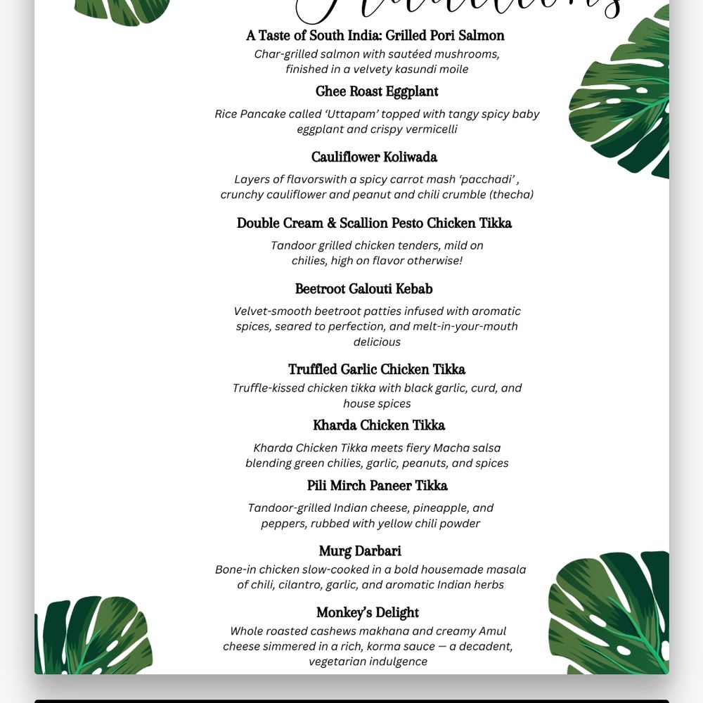 Four Monkeys - menu - Indian Near Me - Summit, New Jersey