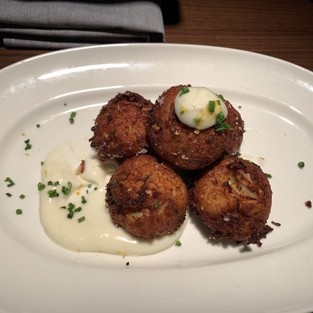 Corinne Austin - Crab Croquettes - New American Near Me - Austin, Texas Corinne Austin - Crab Croquettes - New American Near Me - Austin, Texas
