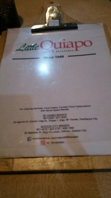 Menu photo 2 Little Quiapo Quezon City, NCR
