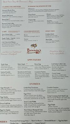 Menu photo 1 Brennan's New Orleans, LA Menu photo 1 Brennan's New Orleans, LA