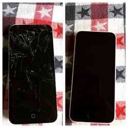 Intrepid Computers & iPhone Repair - Customer from Morris Plains called us with an iPhone 5C with a cracked screen  - Fixed in 30 minutes from time that they called in!