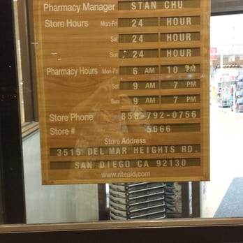 Rite Aid - Store and Pharmacy hours - Drugstores Near Me - San Diego, California Rite Aid - Store and Pharmacy hours - Drugstores Near Me - San Diego, California