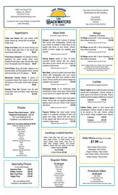 Menu photo 2 The Backwaters At The Landing Valley, AL Menu photo 2 The Backwaters At The Landing Valley, AL