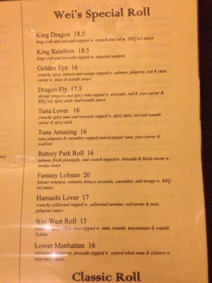Menu photo 5 Wei West New York, NY