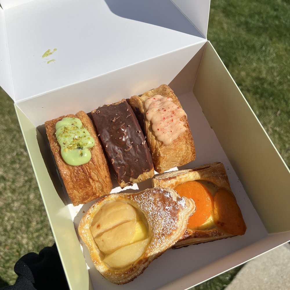 Marvel Cake - galette, pistachio/chocolate/strawberry spiral croissants - Bakeries Near Me - Campbell, California Marvel Cake - galette, pistachio/chocolate/strawberry spiral croissants - Bakeries Near Me - Campbell, California