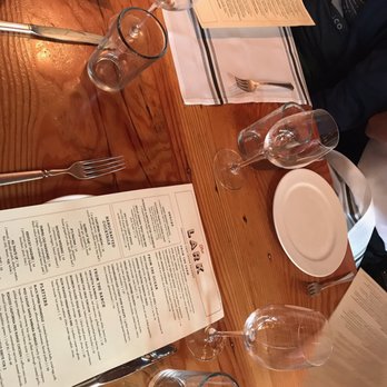 The Lark - Place setting and menu--right side dishes aren't that large in my opinion. - New American Near Me - Santa Barbara, California The Lark - Place setting and menu--right side dishes aren't that large in my opinion. - New American Near Me - Santa Barbara, California
