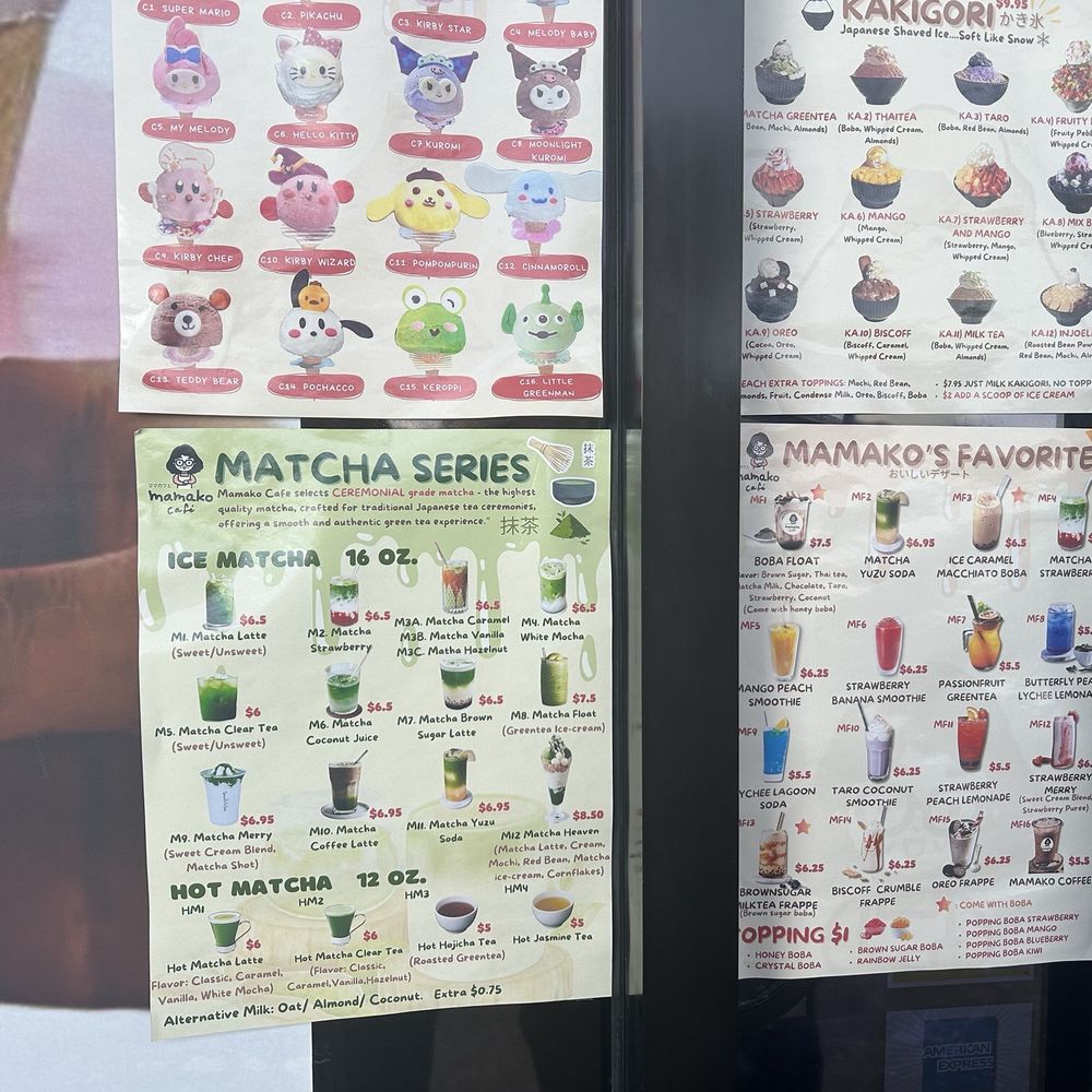 Mamako Cafe - The menu - Desserts Near Me - Corpus Christi, Texas Mamako Cafe - The menu - Desserts Near Me - Corpus Christi, Texas