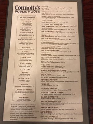 Menu photo 8 Connolly's Publik House Boston, MA Menu photo 8 Connolly's Publik House Boston, MA