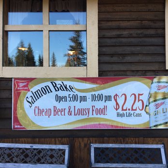 Salmon Bake Restaurant - Cheap beer & lousy food - American Near Me - Seward, Alaska