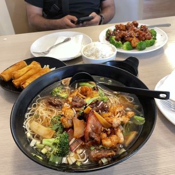 The Upper House - Combination noodle soup, egg rolls and chicken - Chinese Near Me - Claremont, California