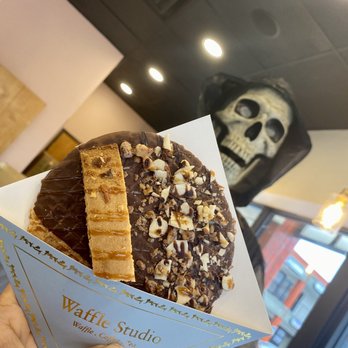 B’Lets Roastery - "Classic" waffle. (I think) super sugary. Tasted old 5/10 $6 - Waffles Near Me - South El Monte, California B’Lets Roastery - "Classic" waffle. (I think) super sugary. Tasted old 5/10 $6 - Waffles Near Me - South El Monte, California