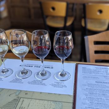 Lily's Seafood - Around the world wine flight. So so good - Breweries Near Me - Royal Oak, Michigan