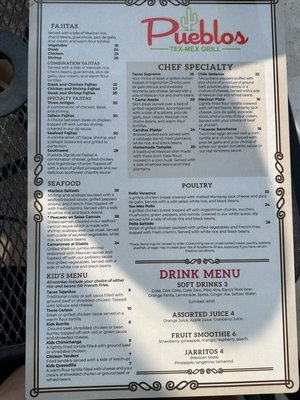 Menu photo 2 Pueblos Tex-Mex Grill Chantilly, VA Menu photo 2 Pueblos Tex-Mex Grill Chantilly, VA