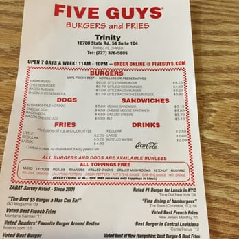 Five Guys - Burgers Near Me - Trinity, Florida