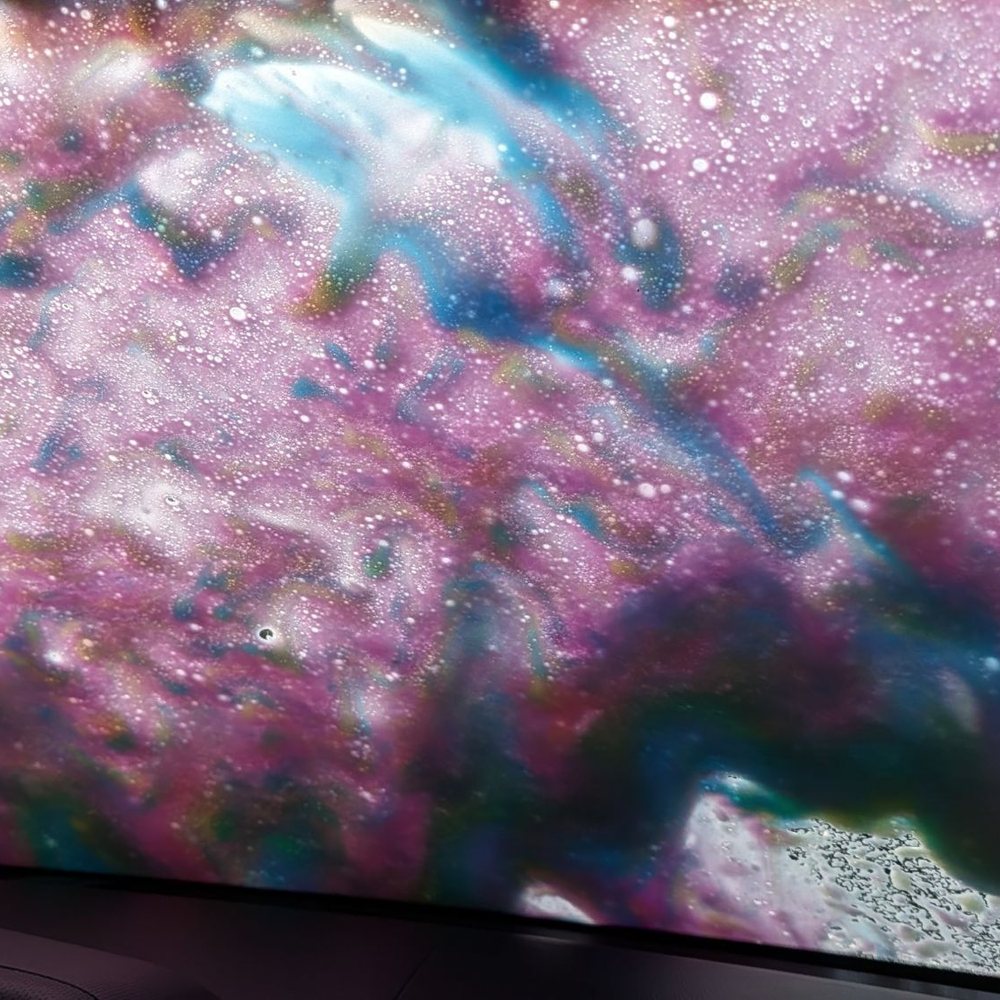 Look at the colors in the soap for the free car wash.