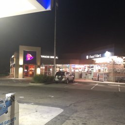 a gas station at night a gas station at night