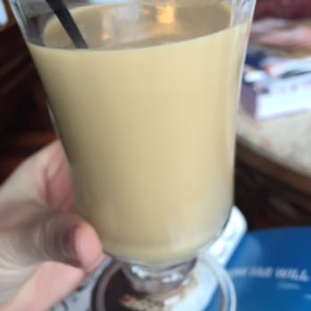 Aura Salon - Coffee while waiting. Nice big glass- no paper cups here :) - Hair Salons Near Me - Bellmore, New York