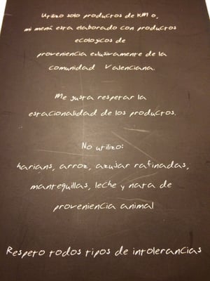 Menu photo 2 Naturé València, V Menu photo 2 Naturé València, V