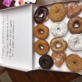 Dunkin' - I asked for a dozen Valentine Doughnuts.  This is what I got.  Not happy.  No phone number on website to contact manager. - Donuts Near Me - Braselton, Georgia