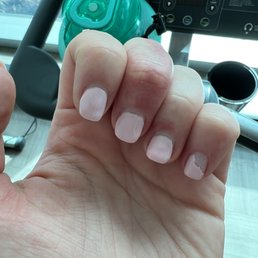 Chipped and peeling after 6 days. Bumpy.