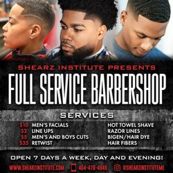 Pricing for barbershop services.