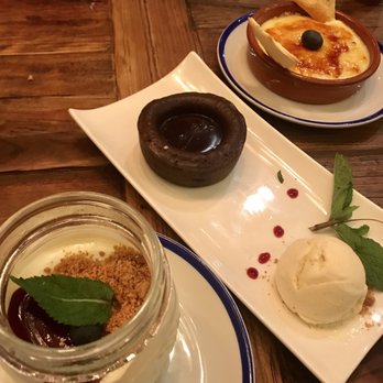 Telefèric - Trio of desserts - the cheesecake was my favorite - Tapas/Small Plates Near Me - Barcelona, B Telefèric - Trio of desserts - the cheesecake was my favorite - Tapas/Small Plates Near Me - Barcelona, B