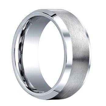 ZFolio Gallery Solvang - 8mm Bevel Edge Men's cobalt chrome wedding band, a great economical alternative to gold or platinum - Art Galleries Near Me - Solvang, California