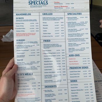 Shrimp Basket - a menu for a restaurant - Seafood Near Me - Navarre, Florida Shrimp Basket - a menu for a restaurant - Seafood Near Me - Navarre, Florida