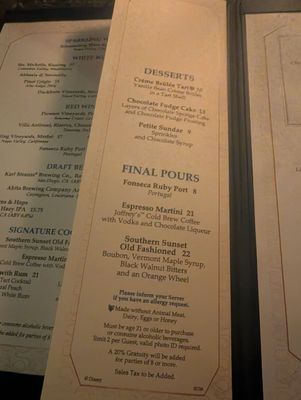 Menu photo 2 Blue Bayou Restaurant Anaheim, CA