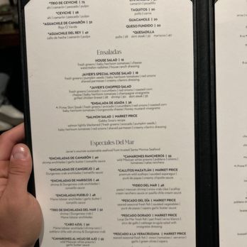 Javier's - Menu page 1 - Mexican Near Me - Irvine, California Javier's - Menu page 1 - Mexican Near Me - Irvine, California