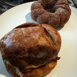 HnH Breakfast Sandwich & The Georgette Cinnamon Twist