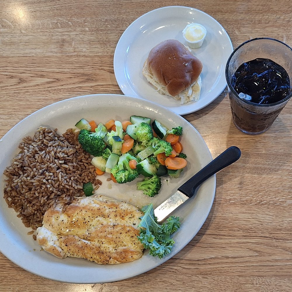 Spires Restaurant - Chicken breast, 2 sides, roll, and refillable soft drink ... all good - Breakfast & Brunch Near Me - Lawndale, California Spires Restaurant - Chicken breast, 2 sides, roll, and refillable soft drink ... all good - Breakfast & Brunch Near Me - Lawndale, California