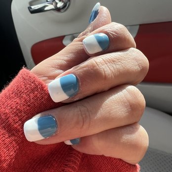 Nails & Spa on 56 - Manicure by Lisa! Love how she will always follow my design and care! This time I designed a thicker French nail! - Nail Salons Near Me - San Diego, California