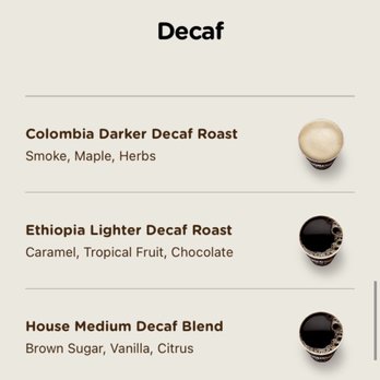 Philz Coffee - Menu: Decaf options - Coffee & Tea Near Me - San Ramon, California