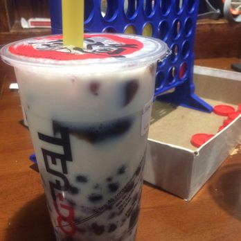 Tea Do - Boston - Fire Dragon (lactose-free milk with red bean, grass jelly, and tapioca bubble and a hint of Jasmine tea) - Coffee & Tea Near Me - Boston, Massachusetts